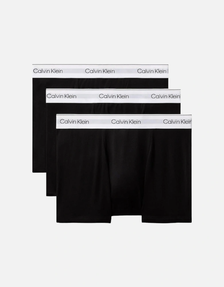 CK Icon Cotton Stretch Relaxed Fit Trunk 3PK - Black