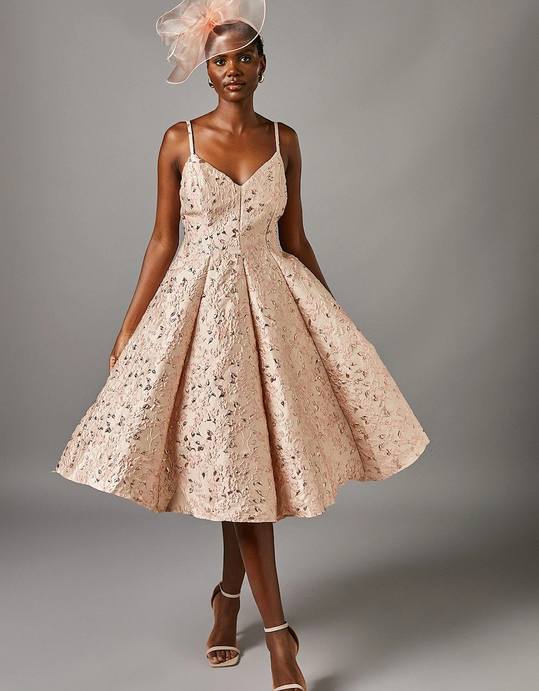 Jacquard Cami Midi Dress, 2 of 1