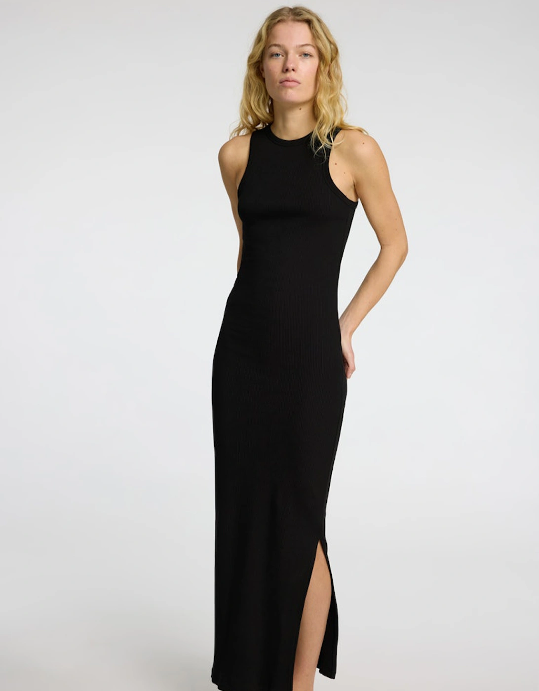 Femme Anna Ankle Tank Dress Black
