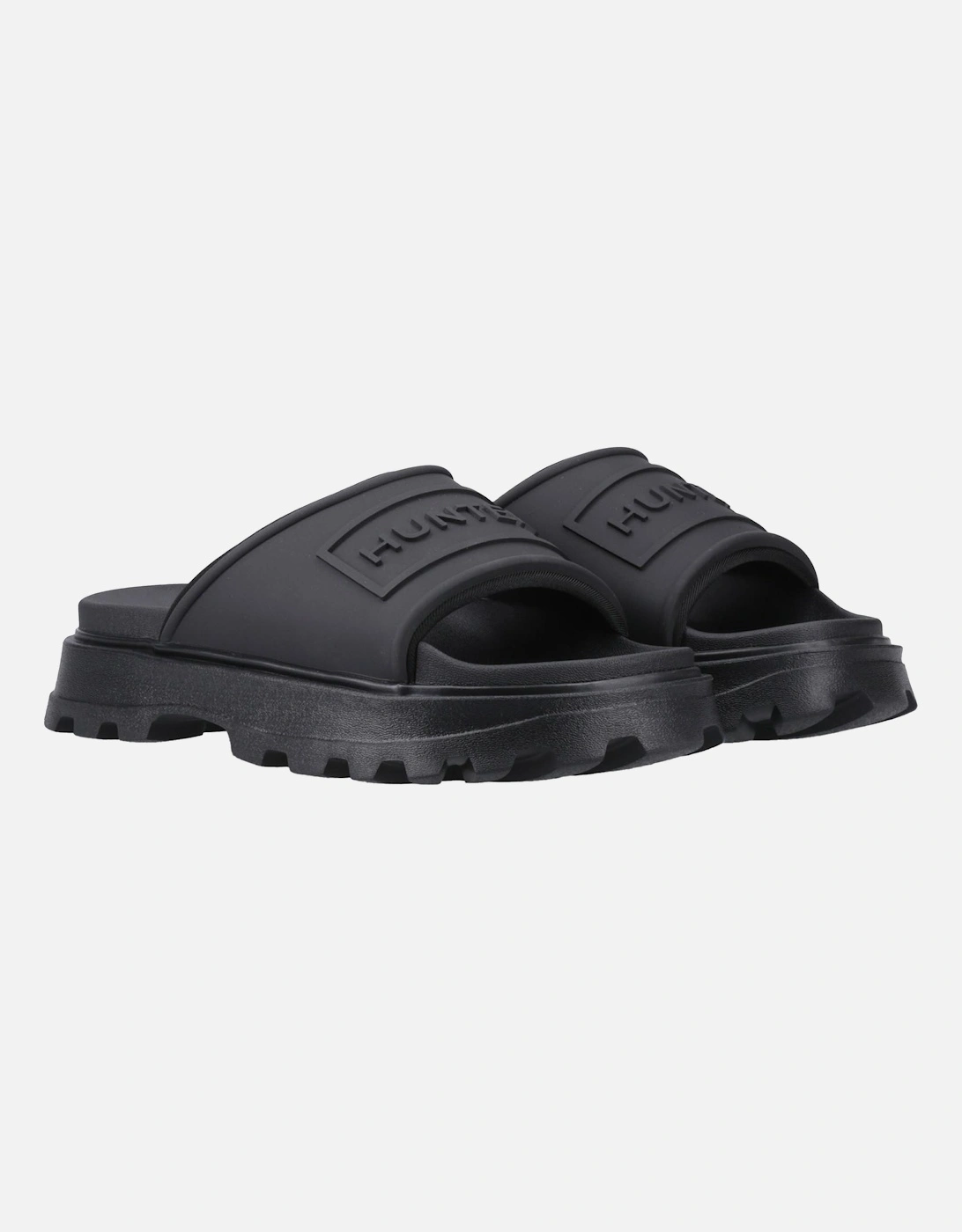 Unisex Adult Stacked Moulded Footbed Sliders, 4 of 3