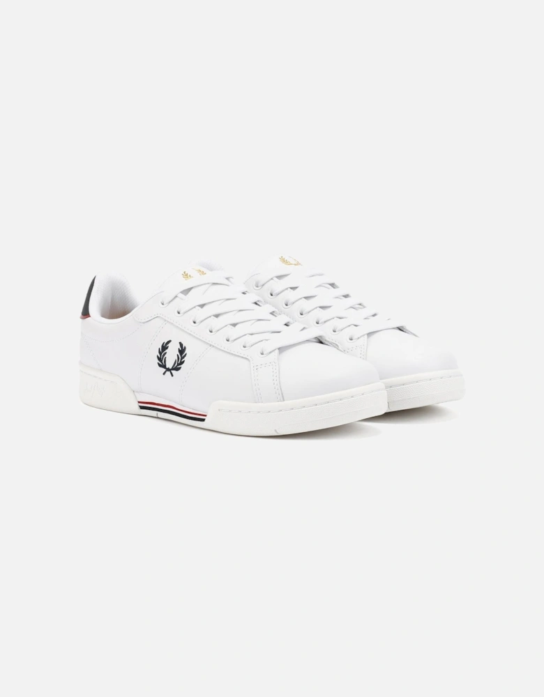 B722 Leather Men's White/Navy Trainers