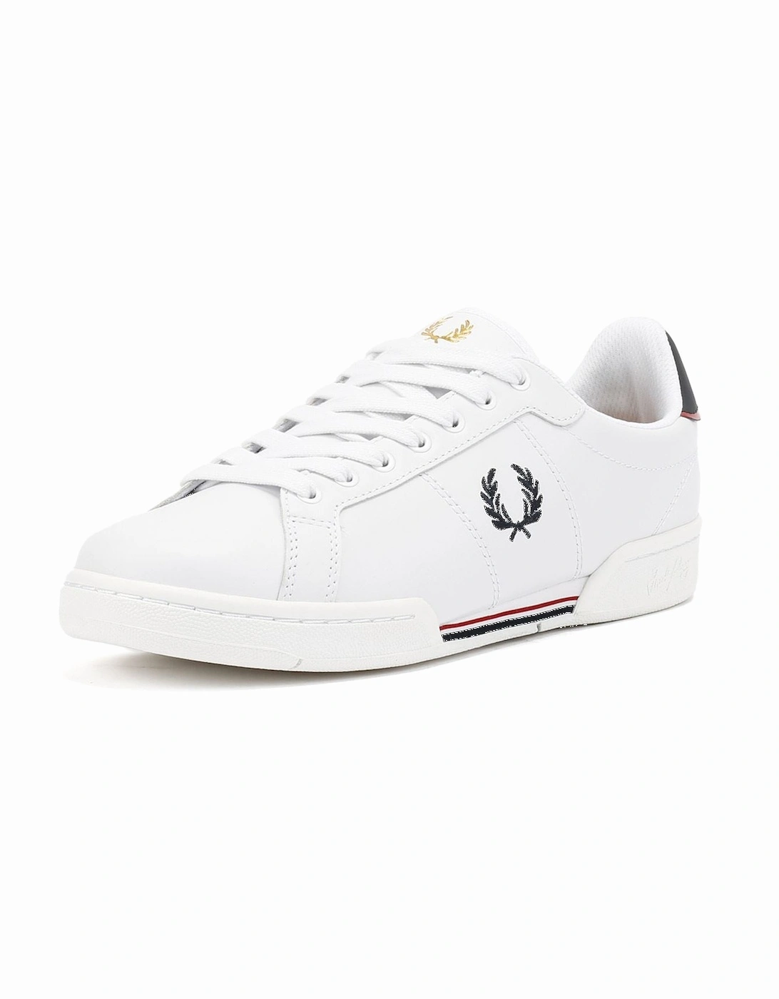 B722 Leather Men's White/Navy Trainers