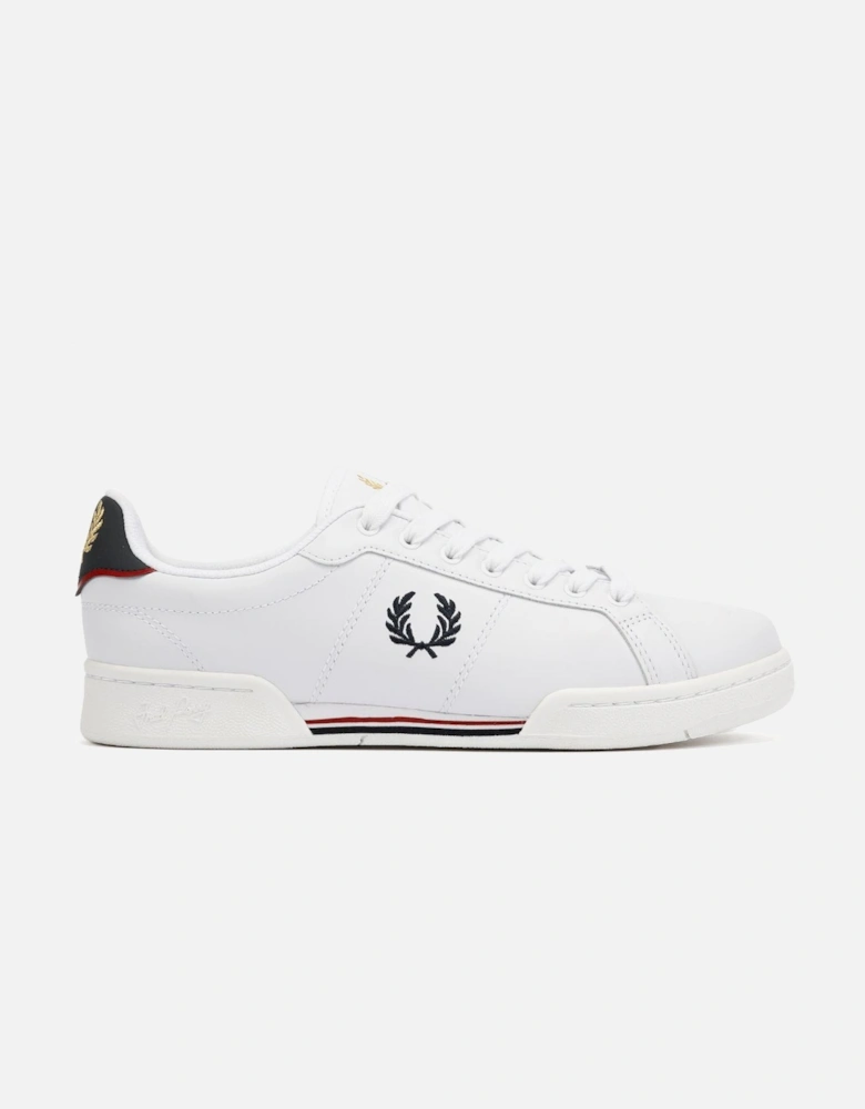 B722 Leather Men's White/Navy Trainers