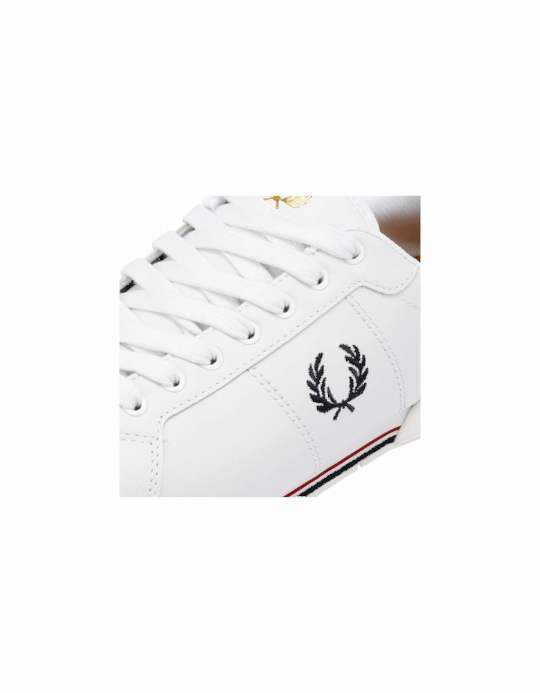 B722 Leather Men's White/Navy Trainers