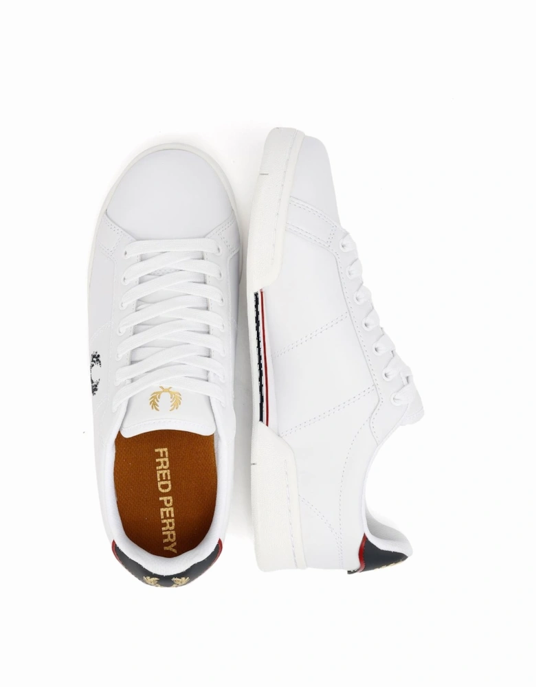 B722 Leather Men's White/Navy Trainers