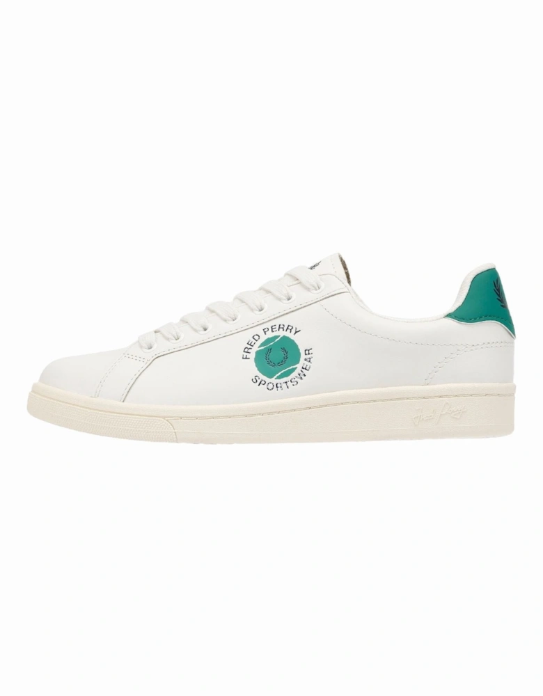 B721 Leather Men's Snow White/Court Green Trainers