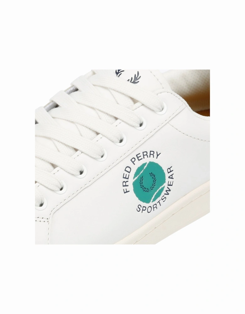 B721 Leather Men's Snow White/Court Green Trainers