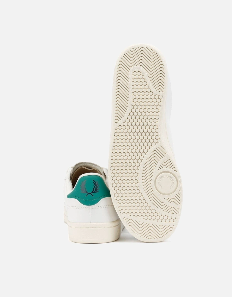 B721 Leather Men's Snow White/Court Green Trainers