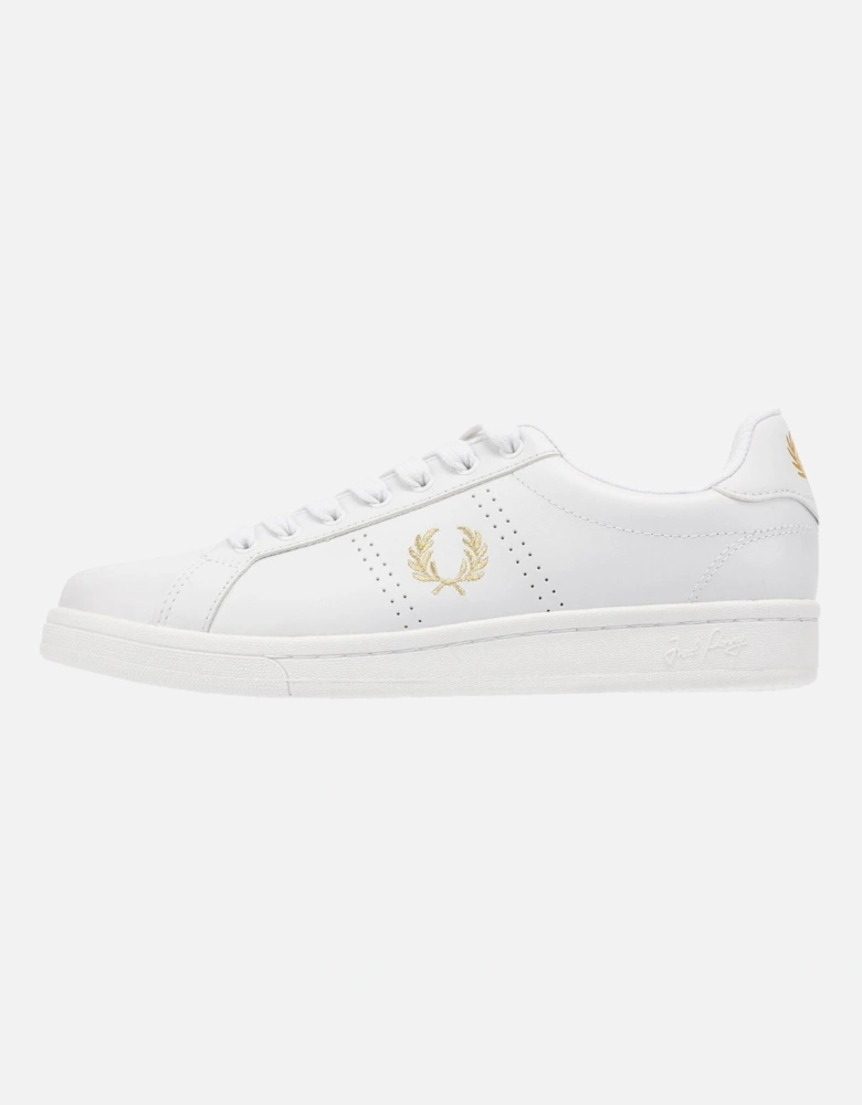 B721 Leather Men's White/Metallic Gold Trainers