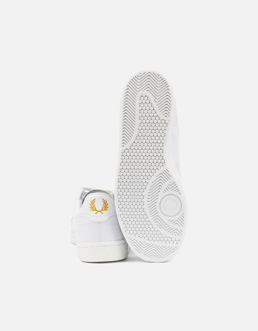 B721 Leather Men's White/Metallic Gold Trainers