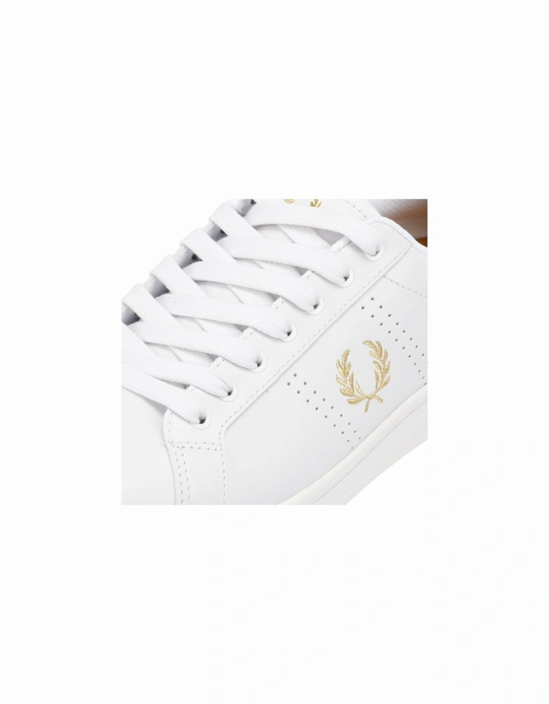 B721 Leather Men's White/Metallic Gold Trainers