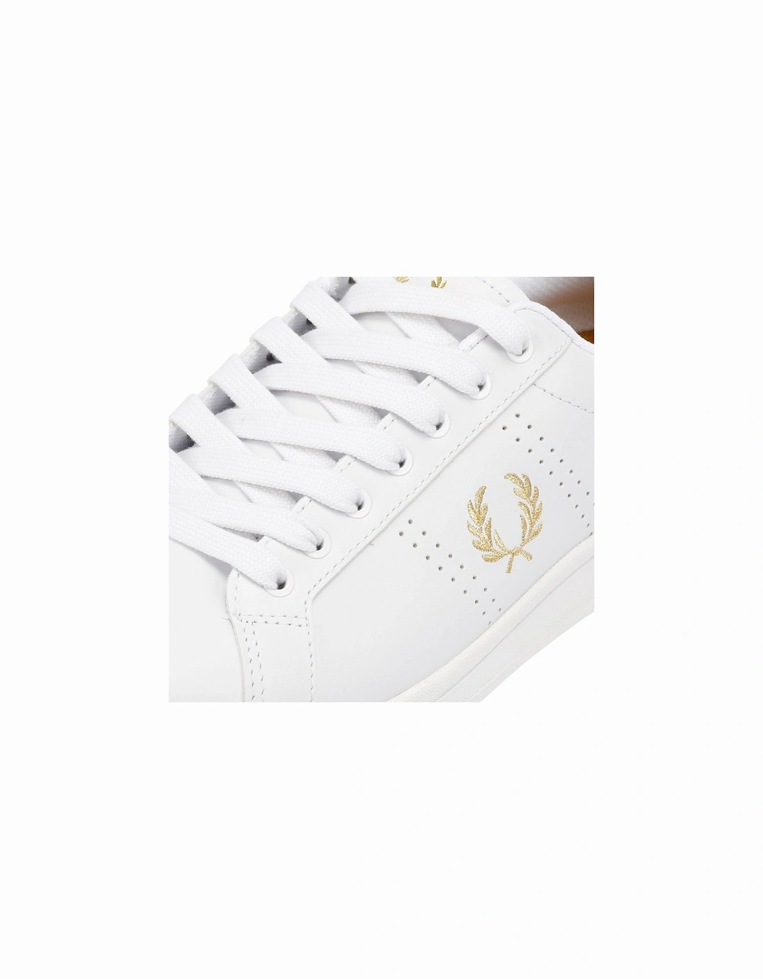 B721 Leather Men's White/Metallic Gold Trainers