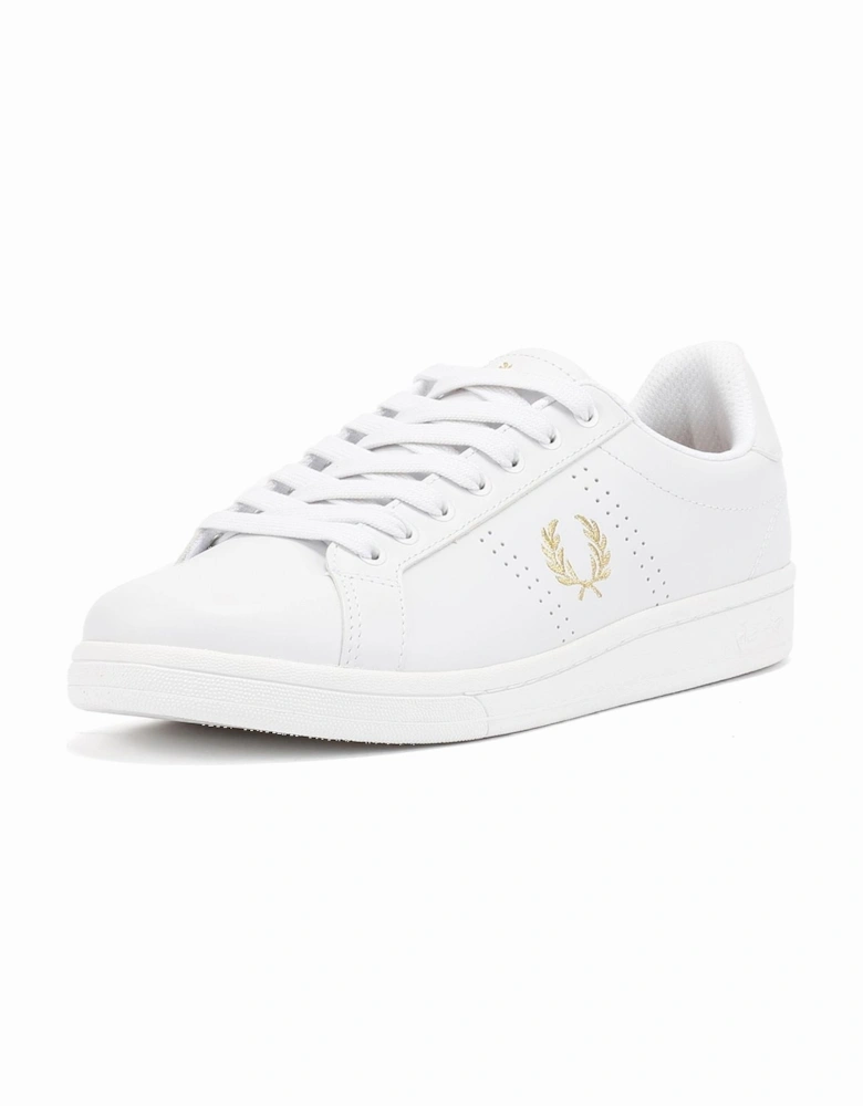 B721 Leather Men's White/Metallic Gold Trainers