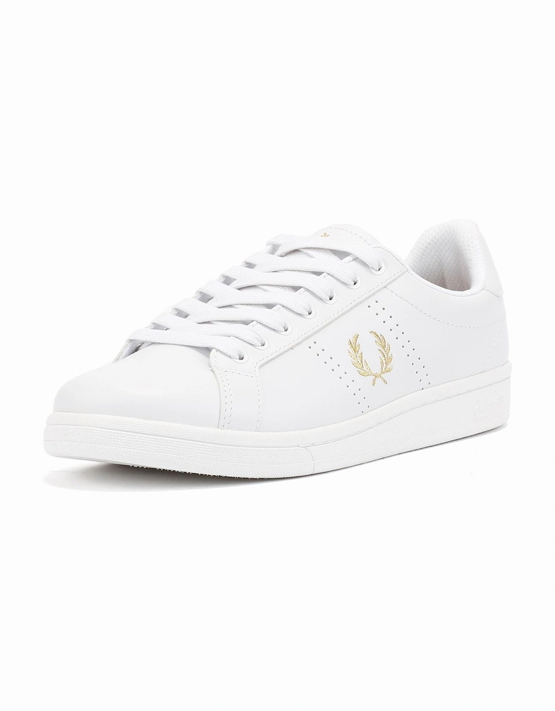 B721 Leather Men's White/Metallic Gold Trainers