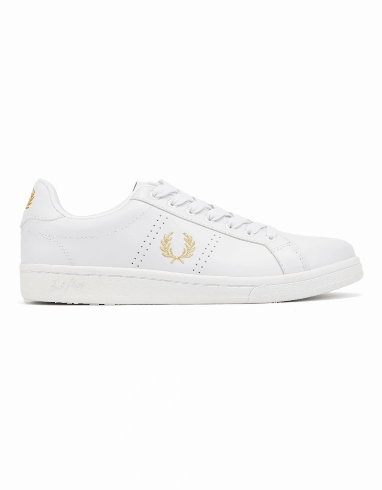 B721 Leather Men's White/Metallic Gold Trainers