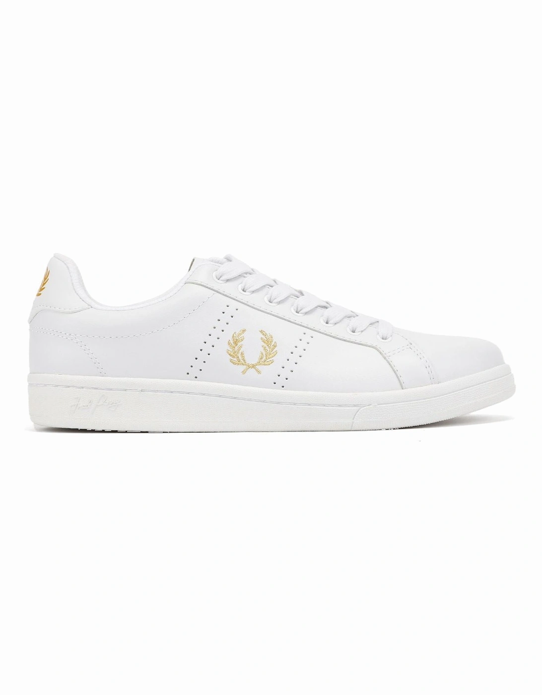 B721 Leather Men's White/Metallic Gold Trainers