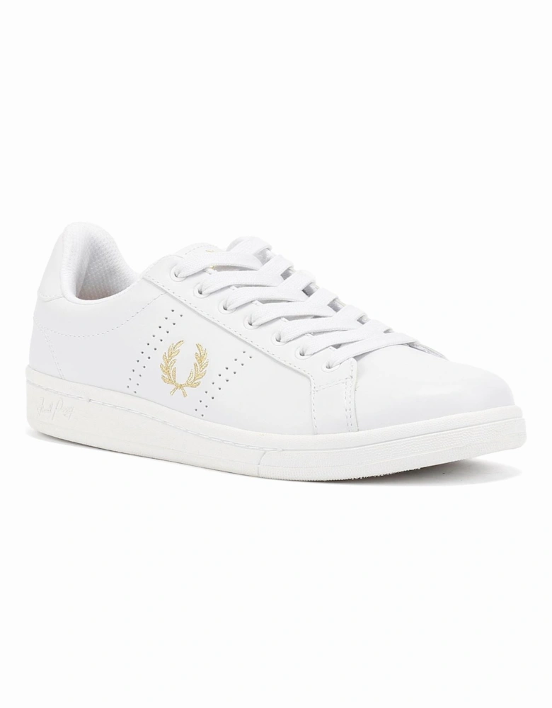 B721 Leather Men's White/Metallic Gold Trainers