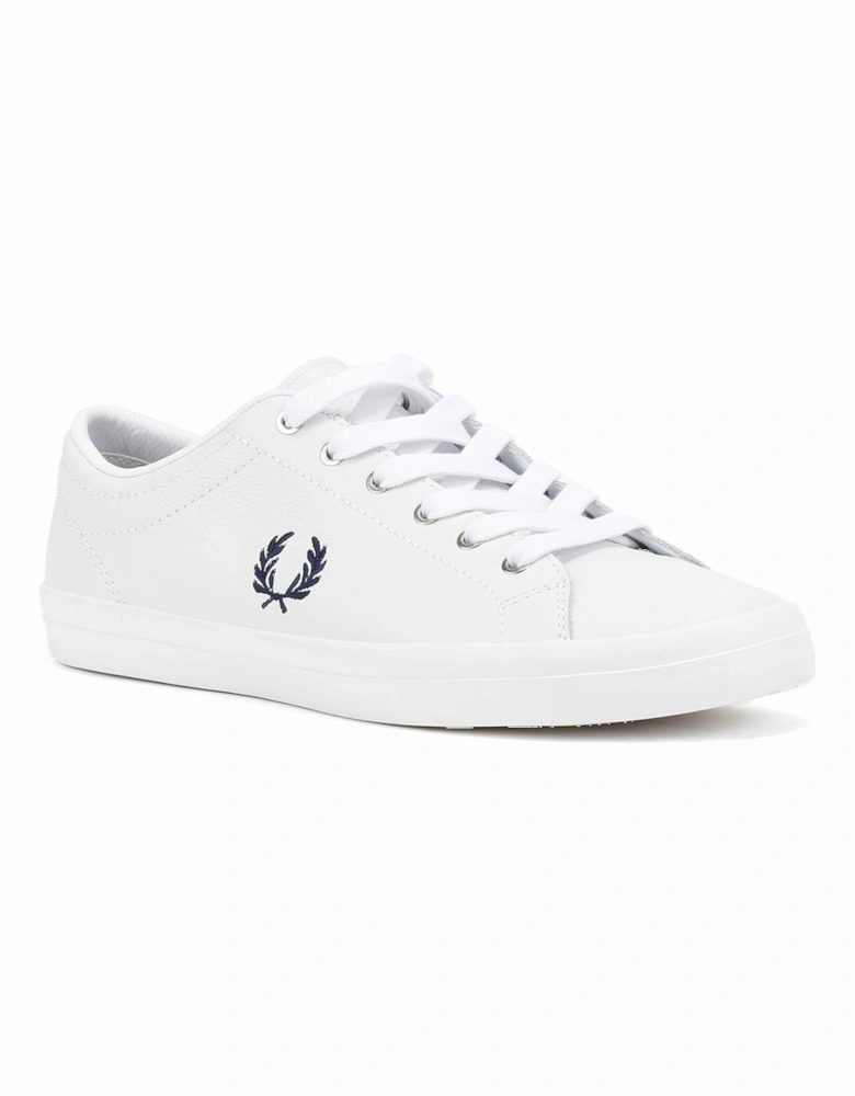 Baseline Leather Men's White/Navy Trainers