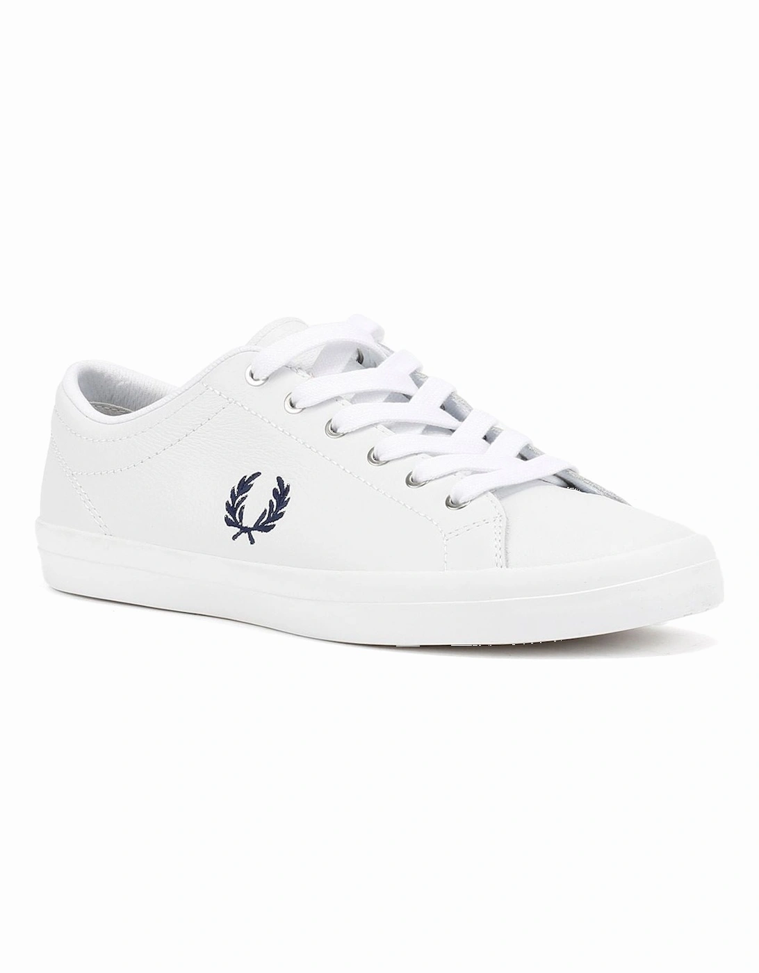 Baseline Leather Men's White/Navy Trainers