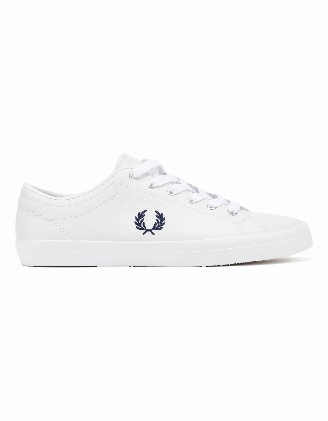 Baseline Leather Men's White/Navy Trainers