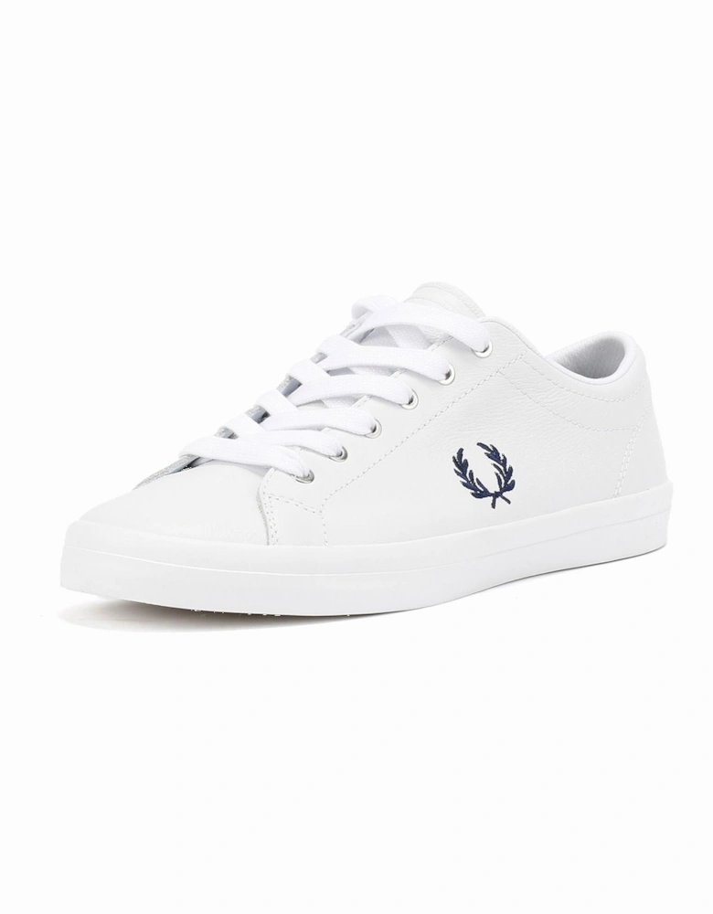 Baseline Leather Men's White/Navy Trainers