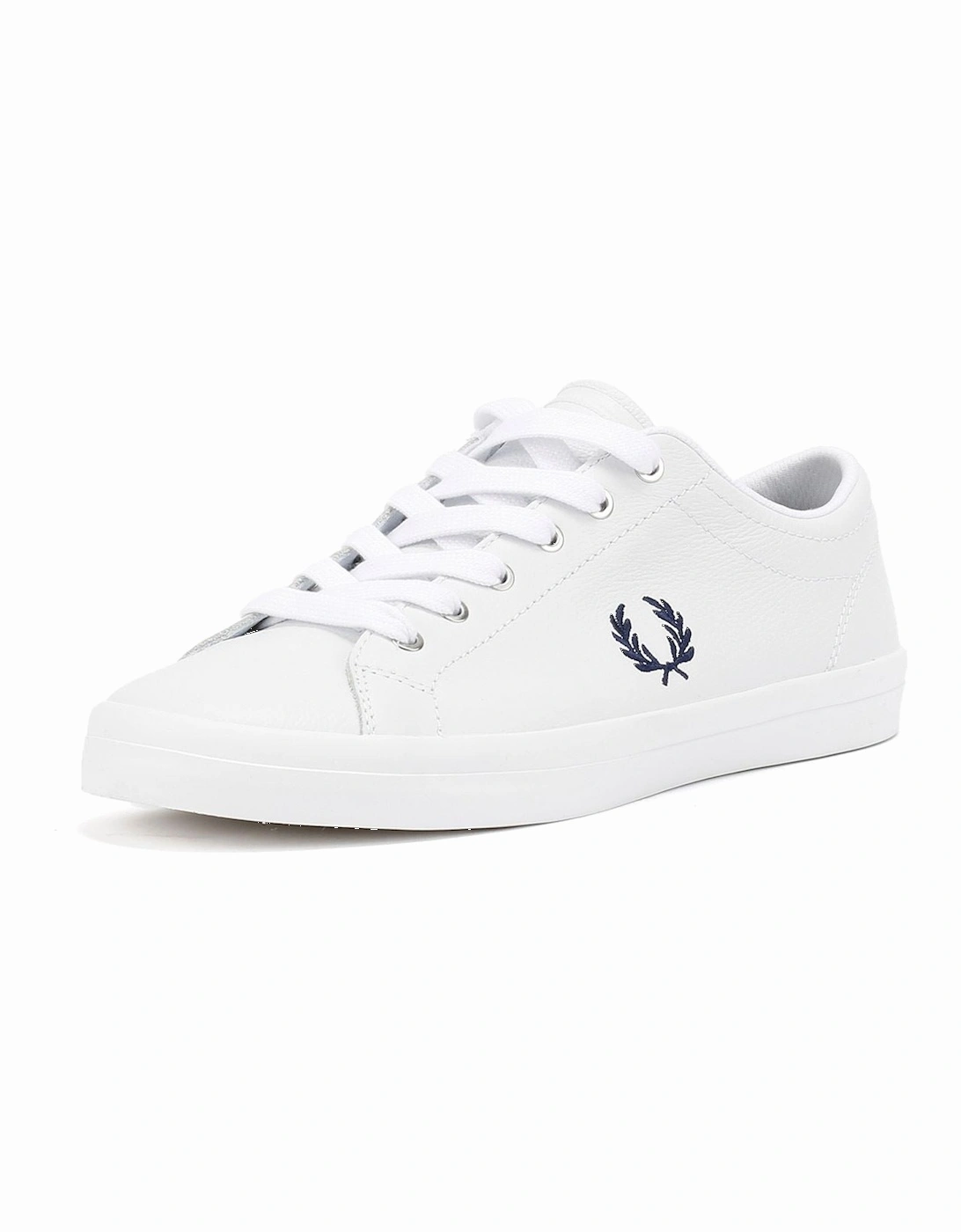 Baseline Leather Men's White/Navy Trainers