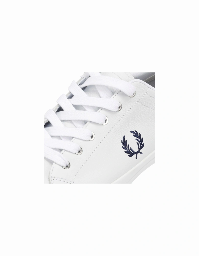Baseline Leather Men's White/Navy Trainers