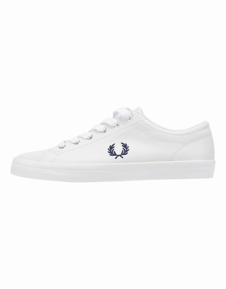 Baseline Leather Men's White/Navy Trainers