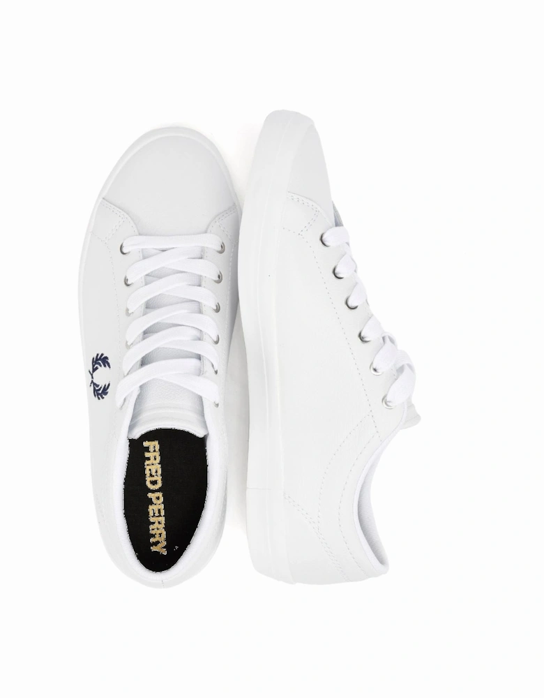 Baseline Leather Men's White/Navy Trainers