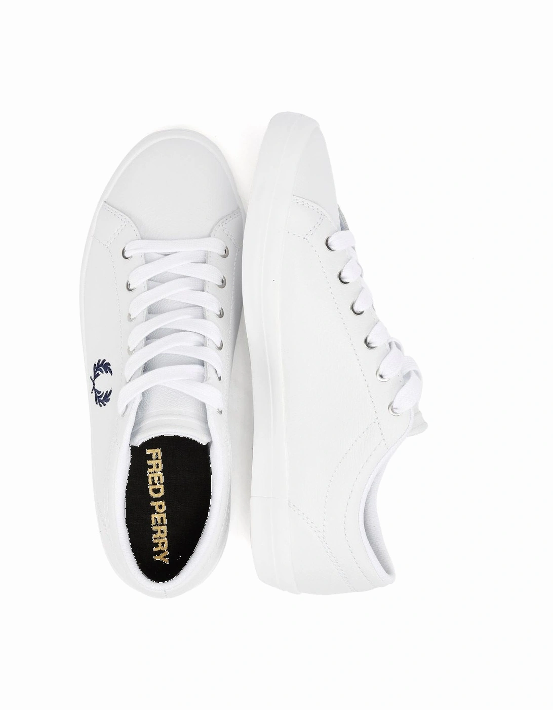 Baseline Leather Men's White/Navy Trainers