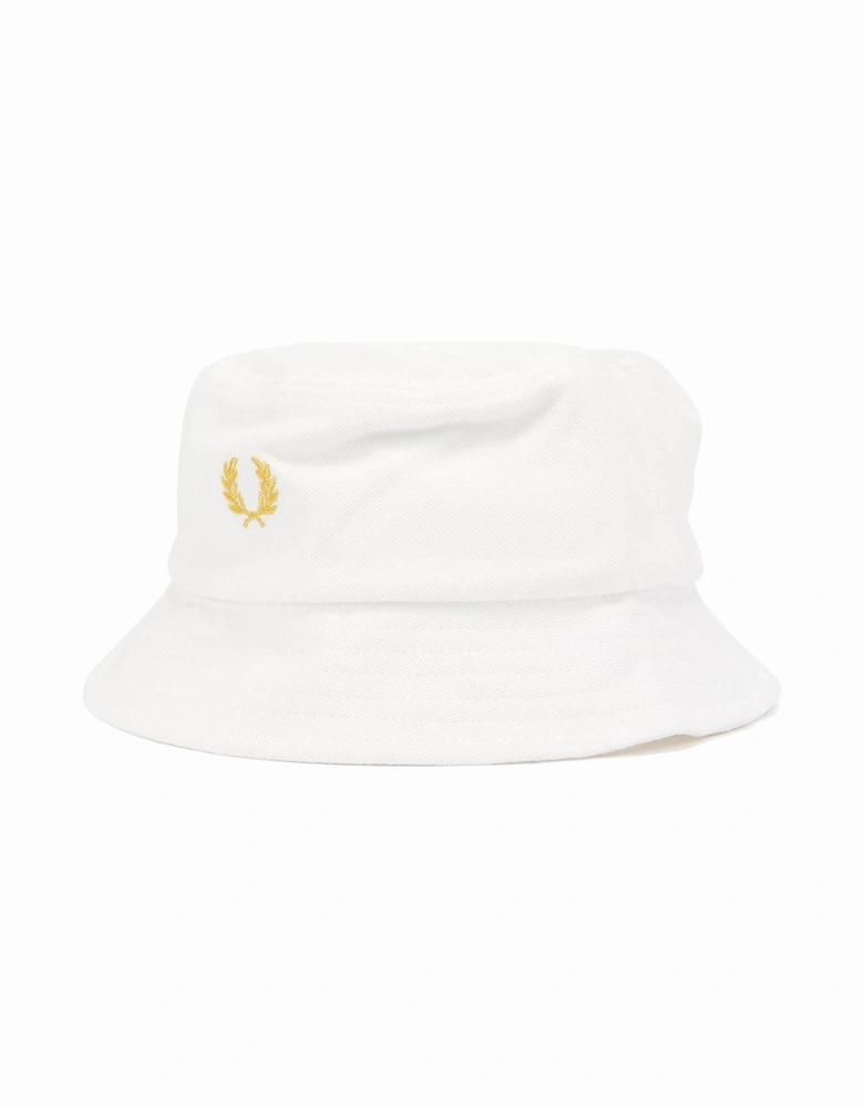 Pique Cotton White Bucket Hats