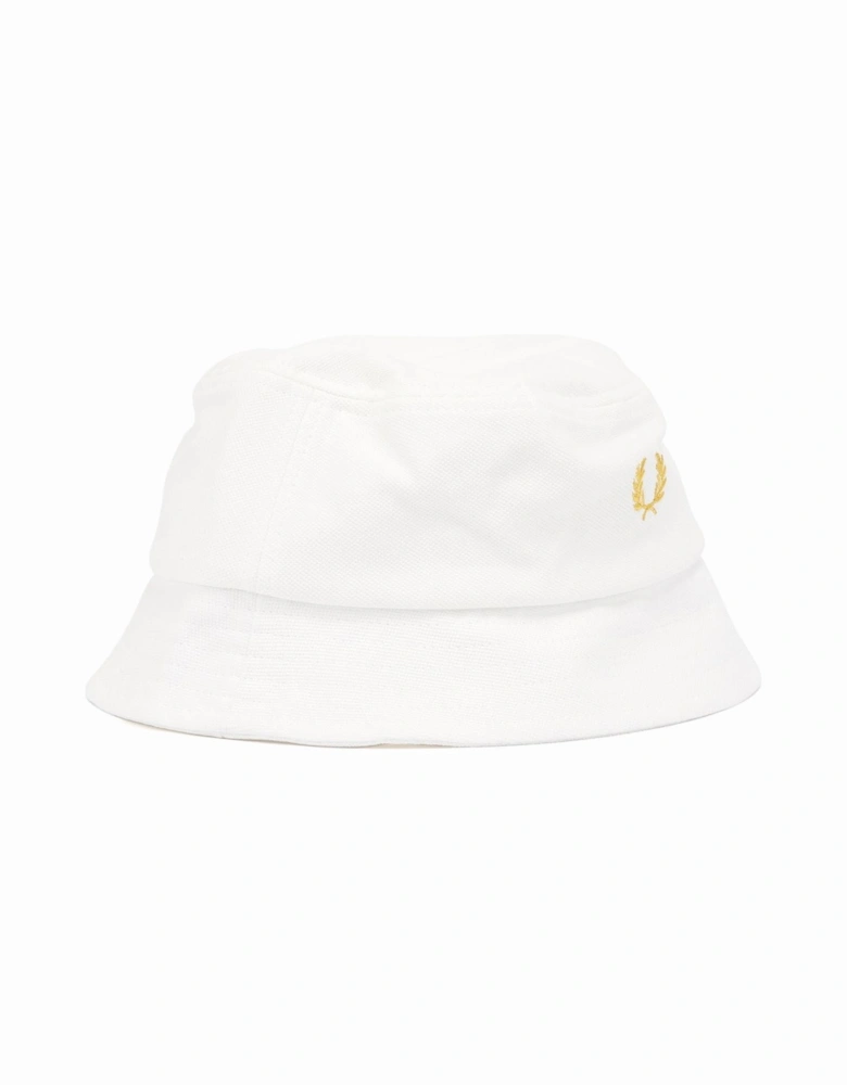 Pique Cotton White Bucket Hats