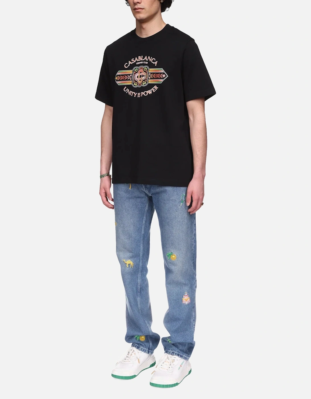 Mens T Shirts Shorts Sleeve Crew Neck Unity Is Power Print Casual Top