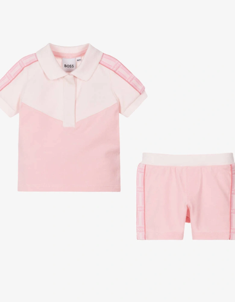 BOSS NEWBORN PINK BABY GIRL SET J52195