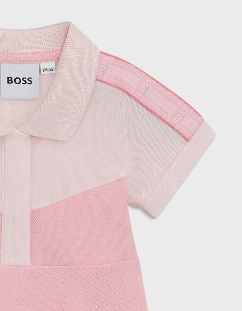 BOSS GIRL PINK BABY /TODDLER POLO DRESS J52186