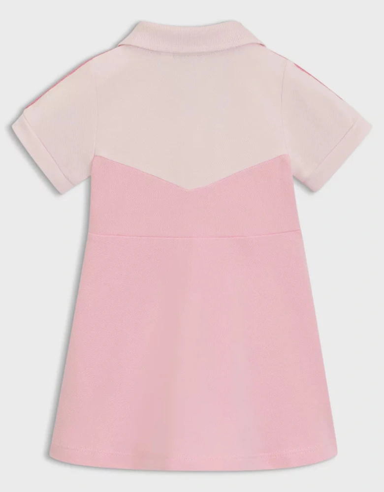 BOSS GIRL PINK BABY /TODDLER POLO DRESS J52186