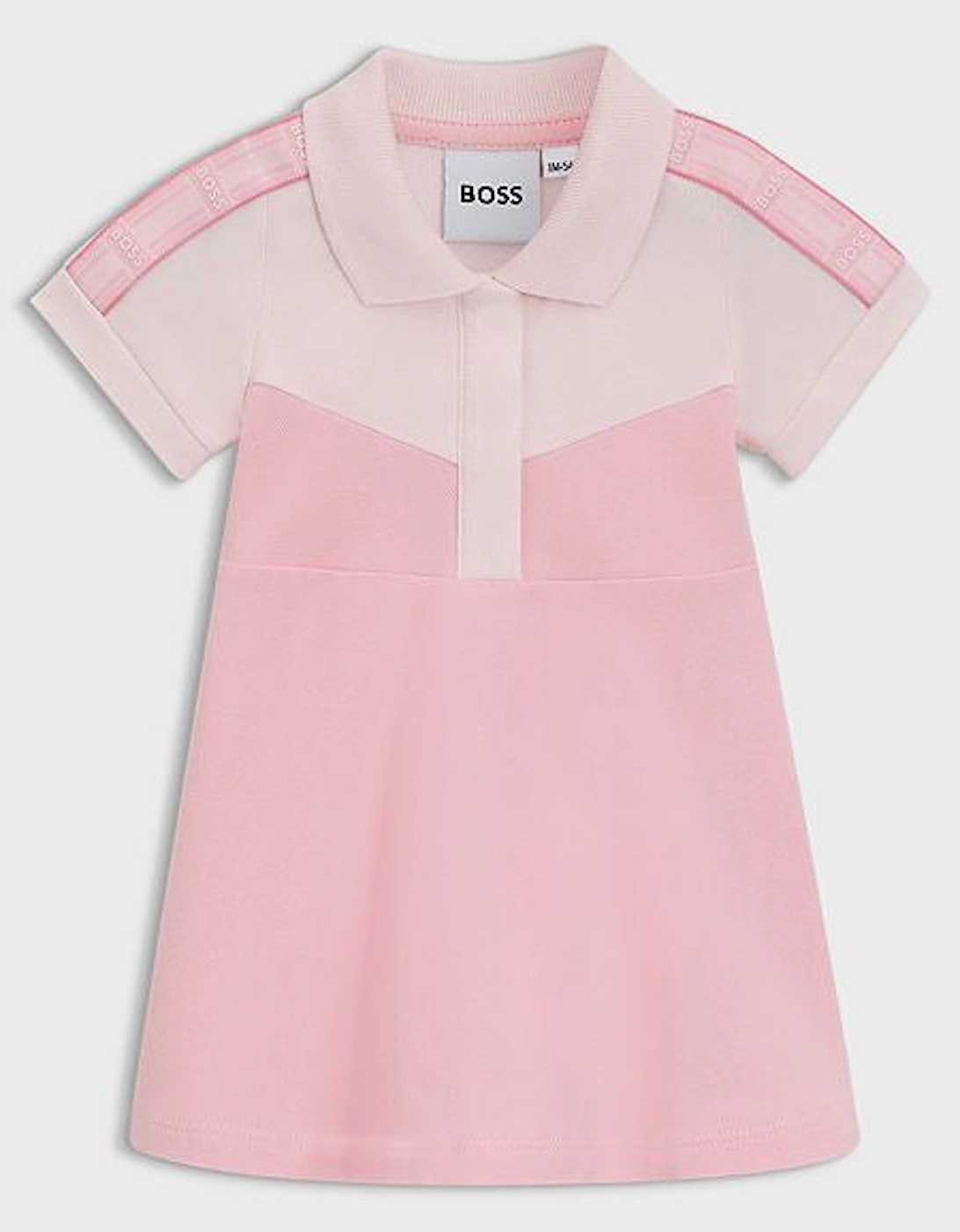BOSS GIRL PINK BABY /TODDLER POLO DRESS J52186, 4 of 3