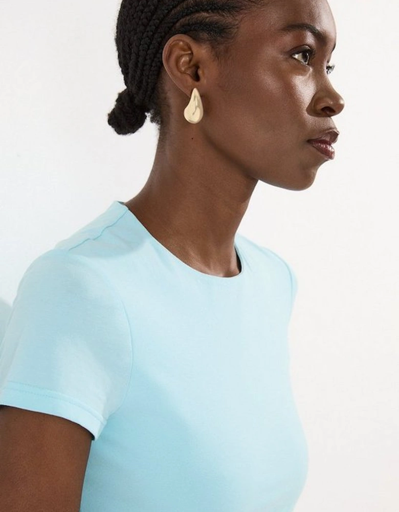 Stretch Cotton Short Sleeve Jersey Tshirt