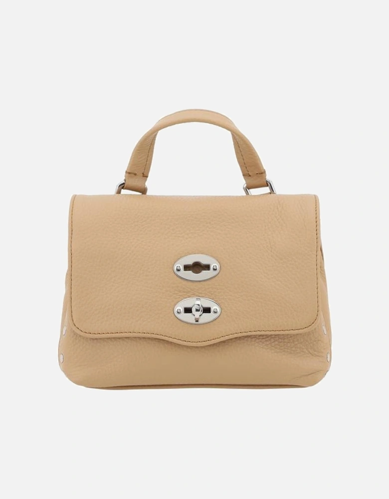 Calfskin Postina Daily Shoulder Bag Women - Beige