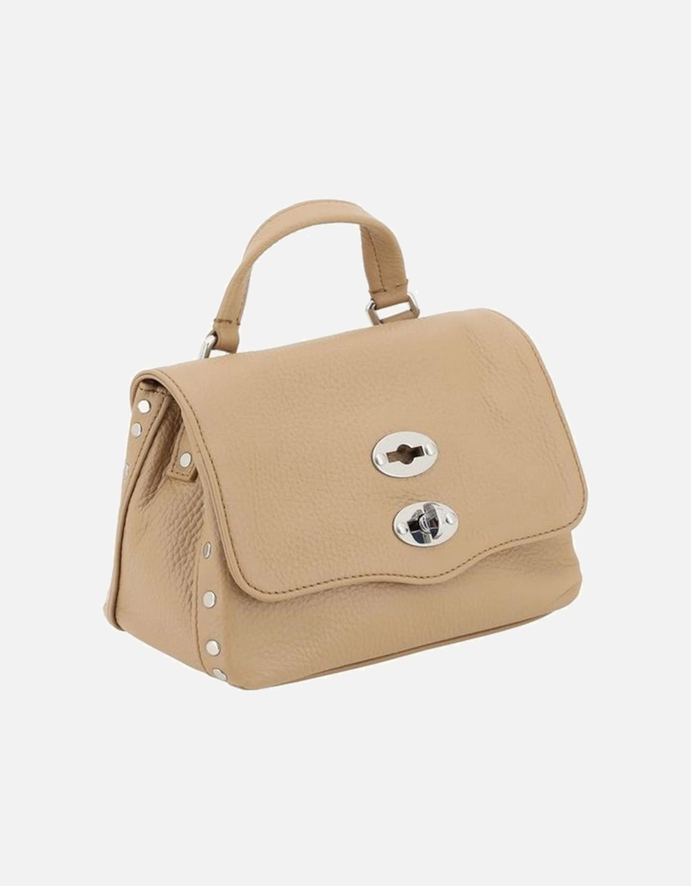 Calfskin Postina Daily Shoulder Bag Women - Beige