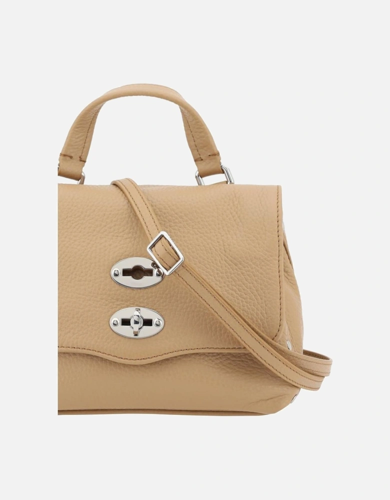 Calfskin Postina Daily Shoulder Bag Women - Beige