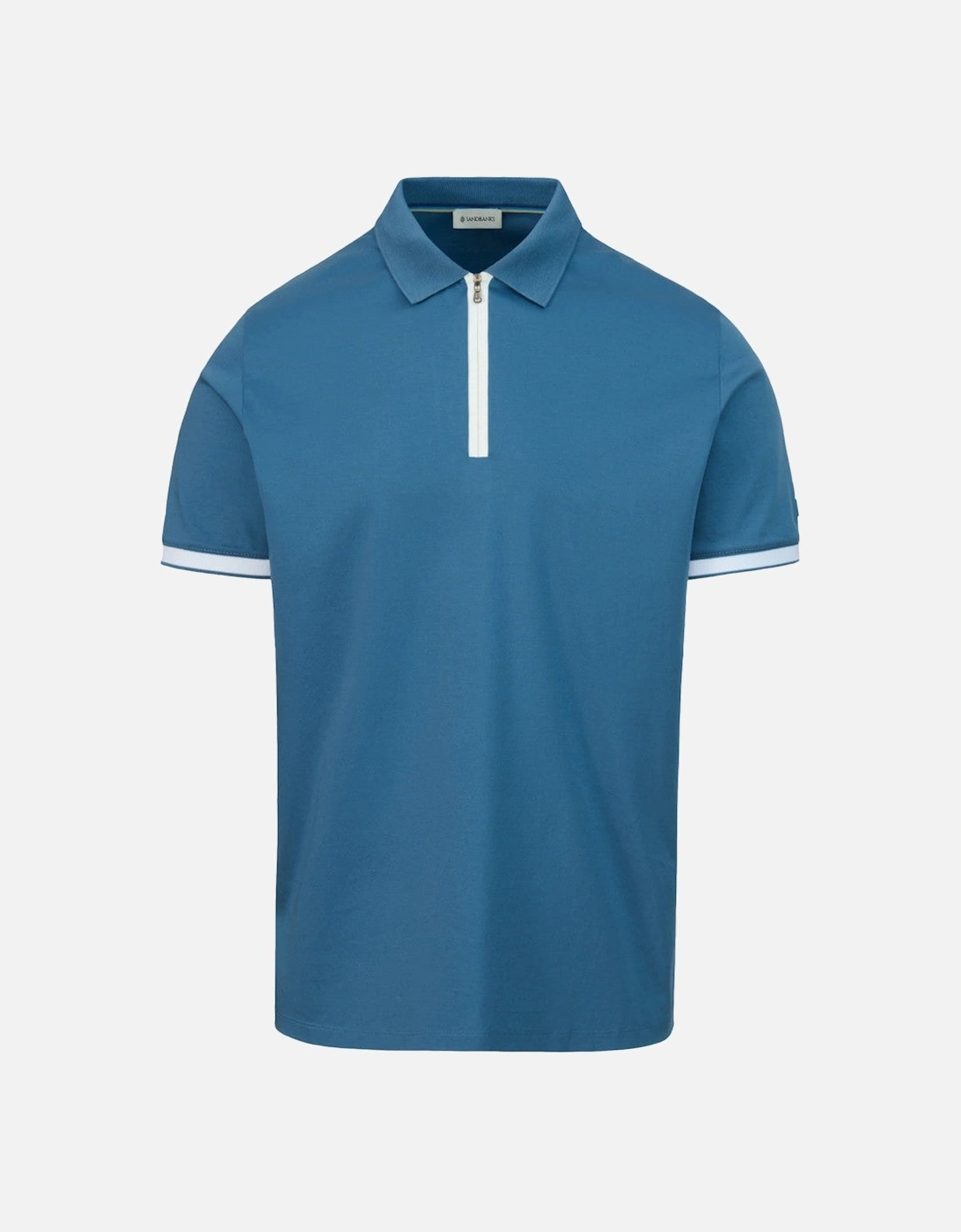 Silicone Zip Polo Shirt Teal, 2 of 1