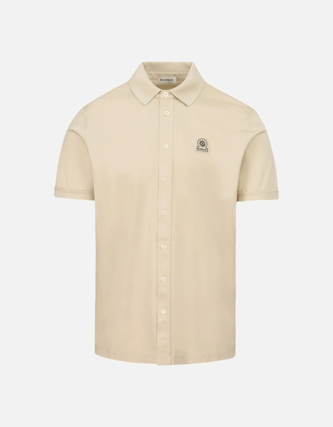 Full Button Interlock Polo Shirt Stone, 4 of 3