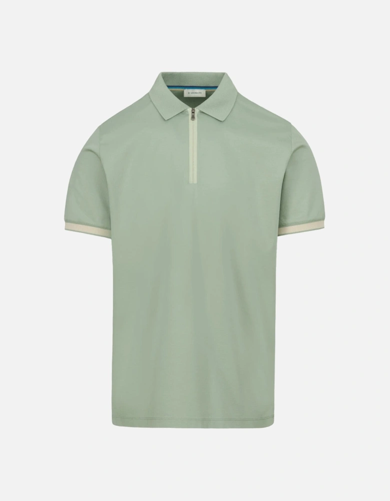 Silicone Zip Polo Shirt Sage