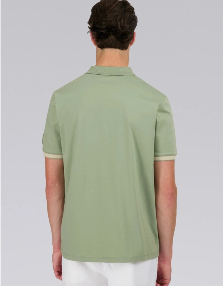 Silicone Zip Polo Shirt Sage