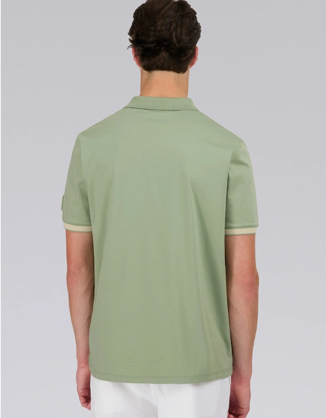 Silicone Zip Polo Shirt Sage