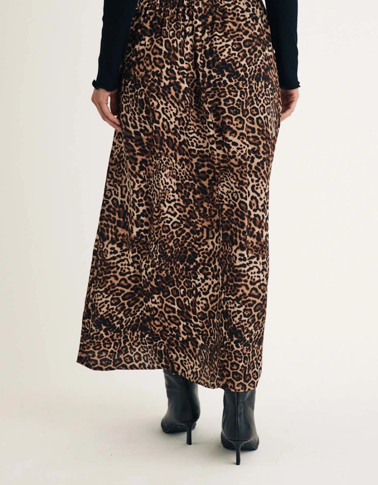 Leopard Print Maxi Skirt