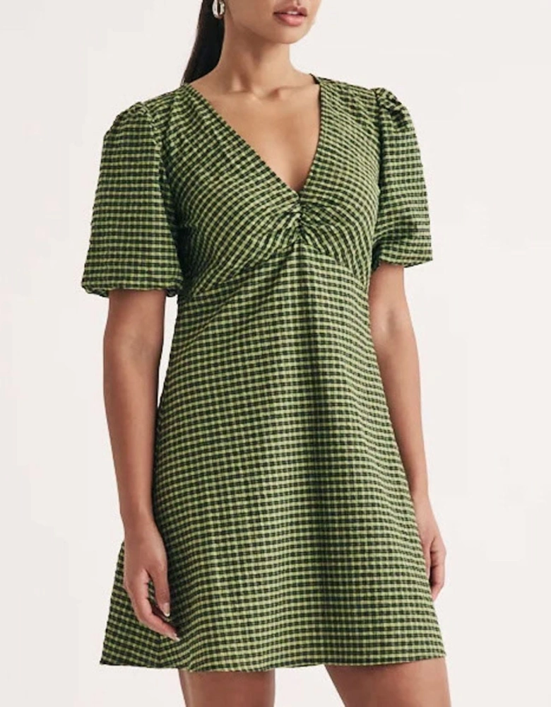 Liza Gingham Mini Dress