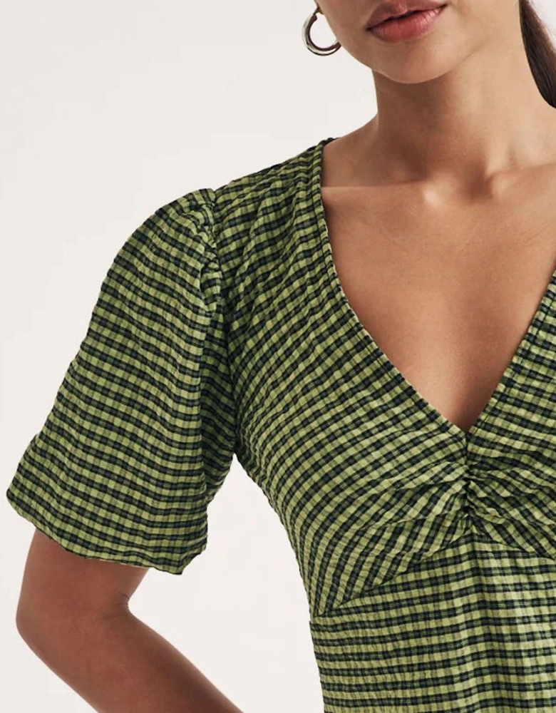 Liza Gingham Mini Dress