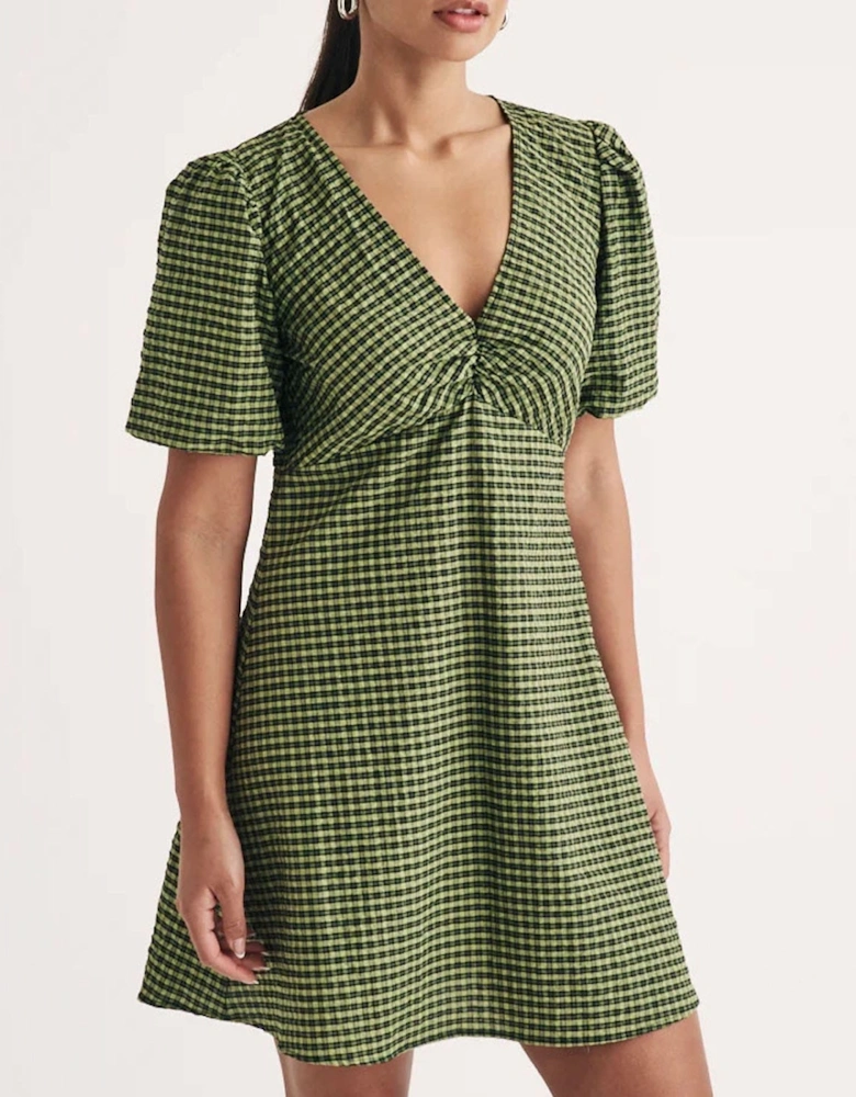 Liza Gingham Mini Dress
